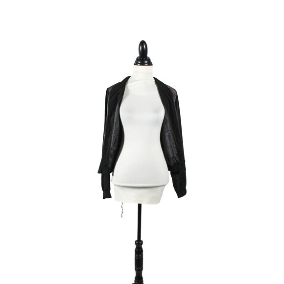 NWT Disney Nightmare Before Christmas Bomber Jacket Gray & Black Jack & Sally - Picture 6 of 10